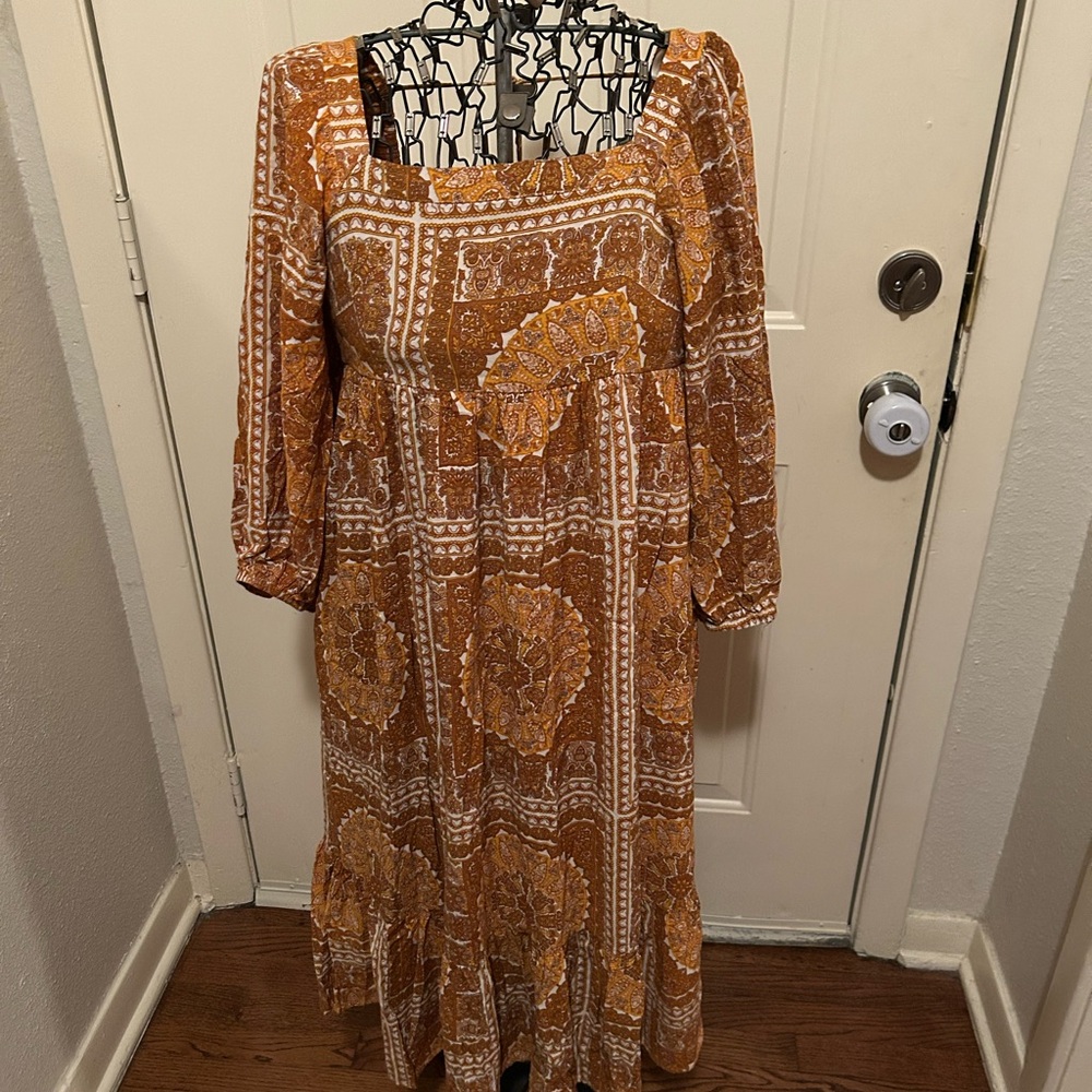 Orange Bohemian Maxi Dress
